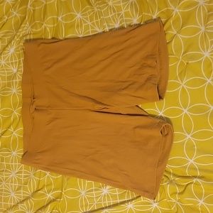 Mustard bike shorts